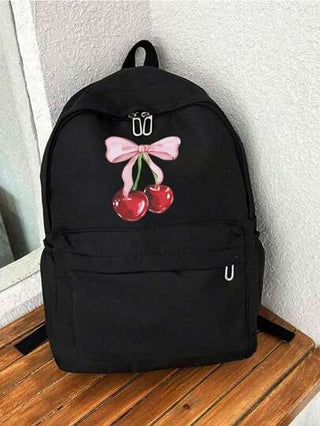 حقيبة ظهر فتيات كرتونية وردية اللون مطبوعة بالكرز، سعة كبيرة لحمل أجهزة الكمبيوتر المحمولة، حقيبة ظهر كلاسيكية للمدرسة والاستخدام اليومي، مناسبة للكلية والطلاب، خفيفة الوزن، حقيبة كتب للمدرسة للبنات والأولاد، المراهقين، مضادة للسرقة، لحمل أجهزة الكمبيوتر،