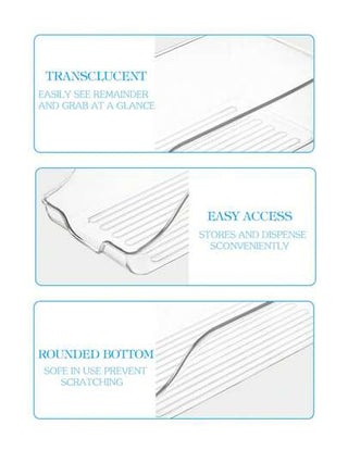 قطعة واحدة منظم علب المطبخ لخزانة المؤن ، منظم علب المشروبات الغازية للثلاجة ، منظم تخزين العلب لخزانة المؤن والثلاجة والفريزر ، يحتوي على علب الطعام والشوربة ، موزع علب مكدس شفاف ، اكسسوارات المطبخ