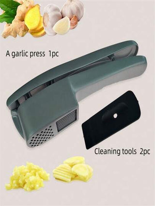 قطعة واحدة من مكبس الثوم متعدد الوظائف من سبيكة الألومنيوم، مكبس لهريس الثوم وعصير الثوم، أداة منزلية صغيرة للطهي، مناسبة لعصر عصير الزنجبيل وسحق الثوم والشواء والطهي في الأماكن المفتوحة