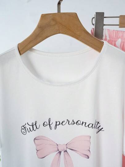 مايوه حريمي قطعة واحدة Shein Underwear&Sleepwear Basics طقم بنات بأنماط الفراشات الحلوة للنوم