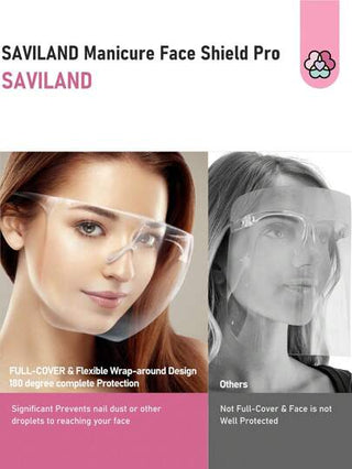 قناع واقي للوجه كامل من الغبار والتناثر لصالونات الأظافر، شفاف عالي الجودة من الأكريليك ، مناسب لصالونات الأظافر، قطعة واحد