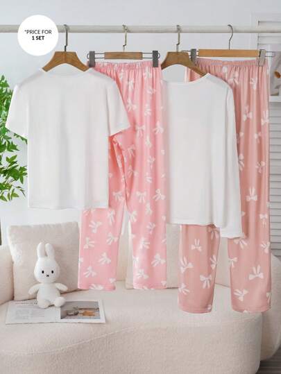 مايوه حريمي قطعة واحدة Shein Underwear&Sleepwear Basics طقم بنات بأنماط الفراشات الحلوة للنوم