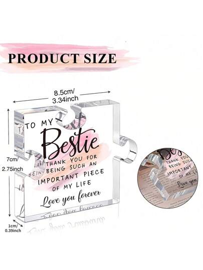 قطعة بانزل اكريليكية هدية للأخوات - ديكورات مكتبية، وسط الطاولة، اكسسوارات مكتب - هدية جميلة للأصدقاء المقربين والنساء، عيد ميلاد، ، عيد الميلاد، والمناسبات الأخرى