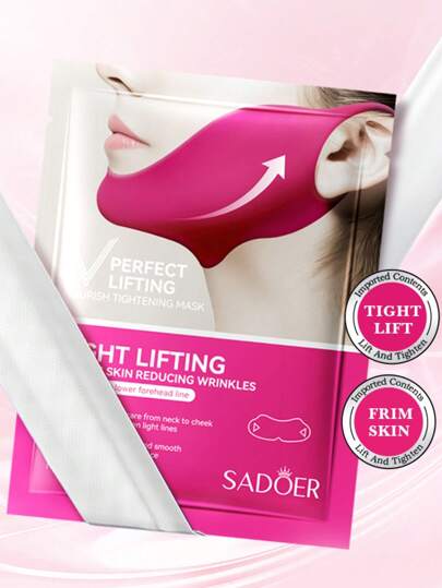 قناع الوجه المرفوع على شكل حرف V، يشد ذقن مزدوج، قناع الوجه المرطب