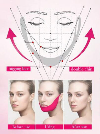 قناع الوجه المرفوع على شكل حرف V، يشد ذقن مزدوج، قناع الوجه المرطب