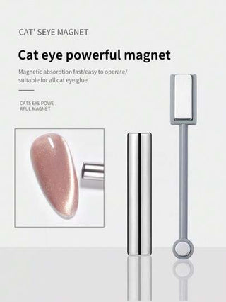 SHANGFEIYA 5 قطع تركيب الأظافر بزجاج القطط المغناطيسي متعدد الوظائف، زجاج القطة المغناطيسي البلوري، طلاء أظافر هلامي مع حماية خاصة وشفط قوي