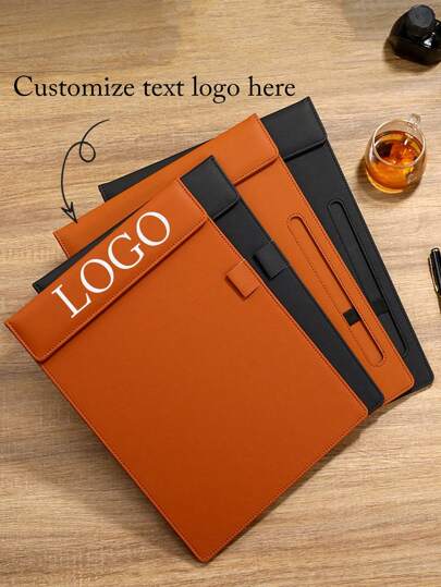 قرص مؤتمرات جلدي من البولي يوريثان مخصص قياس A4، لوح كتابة أعمال، لوحة كتابية جلدية، لوحة شد مغناطيسية، حامل ملاحظات وإيصالات، مناسب للفنادق الأعمال والمدارس والمكاتب والشركات، هدية إبداعية شخصية، عودة إلى المدرسة، لوازم مدرسية