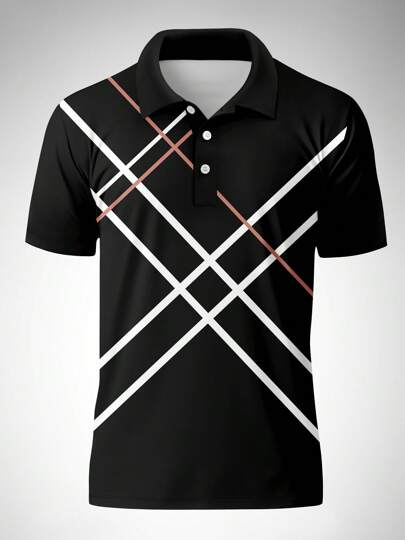 قميص بولو كاجوال قصير الأكمام للرجال