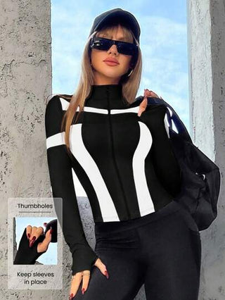 Sport Studio جاكيت رياضي لونين سستة
