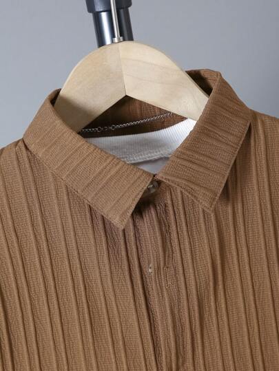 مجموعة من 2 قطعة قميص بأكمام قصيرة وبنطال طويل بنمط عادي مناسب للمراهقين ذوي الطراز الكاجوال والرياضي للخارج