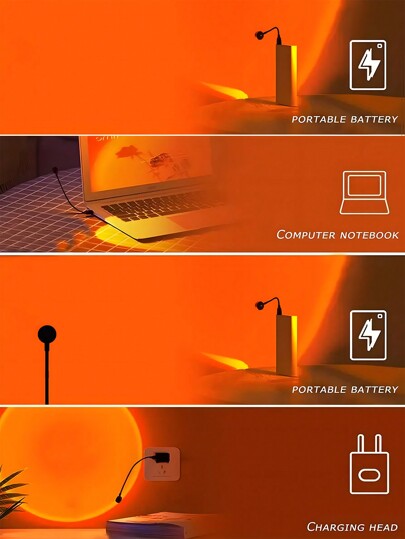 مصباح إسقاط غروب الشمس ، مصباح إسقاط غروب الشمس ، إضاءة ليلية USB ، مصابيح أرضية رومانسية لغرفة النوم وغرفة المعيشة ديكور ، مصباح إسقاط نمط للخلفية الفوتوغرافية ، هدايا رومانسية لديكور المنزل ، غرفة المعيشة ، هالوين ، عيد الميلاد ديكور ، ملحقات المكتب ، د