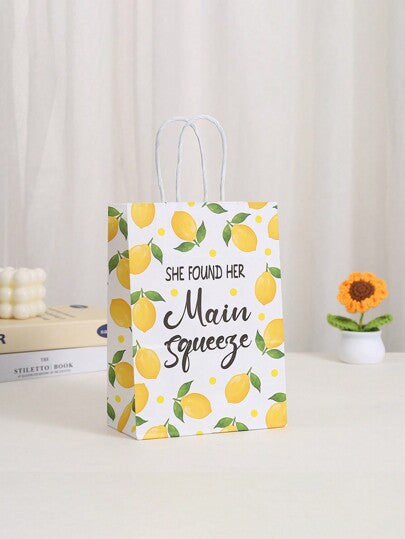 5 قطعة/ 10 قطعة أكياس هدايا ورقية بتصميم فاخر بتفاحات الليمون، أكياس هدايا عيد الميلاد، أكياس حمل ورقية كرافت للاجتماعات مع الزملاء، أكياس تعبئة هدايا، أكياس تسوق، أكياس حزب، أكياس هدايا لحفلات الزفاف والأعياد، أكياس حمل ورقية للأشغال اليدوية، هدايا الحزب
