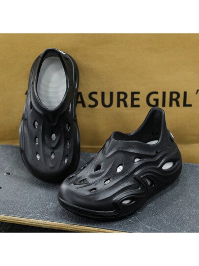 زوج من الحذاء الخفيف الوزن المريح للرجال نعل مشقوب مضاد للانزلاق للحدائق حذاء صندل صيفي منفذ بشكل شبكي للرجال للاستخدام الكاجوال والخارجي نعل سميك مقاوم للانزلاق شبشب شاطئ