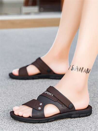 صنادل جلد صناعي إيفا للخارج الجديدة ، بمقاسات كبيرة، مناسبة للشاطئ والمنزل والمشي في الأماكن المفتوحة ، مانعة للانزلاق ، مضادة للروائح ، ذات وسادة سميكة ،نعال مريحة للرجال