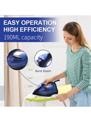 SOKANY كوي بخار عالي القوة 1600 وات من سوكاني، كوي كهربائي، إزالة تجاعيد الملابس، سخان سريع، تحكم ب- 5 درجات حرارة، امكانية التحويل التلقائي. خزان مياه كبير السعة 190 مل، لا حاجة لإضافة مياه متكرر، جاهز للاستخدام مباشرة. مناسب للعائلات والأعمال...