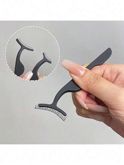 قطعة واحدة من ملقاط رموش من الفولاذ المقاوم للصدأ ، ملقاط إطالة الرموش ، ملقاط إزالة الرموش ، أداة تطبيق غراء الرموش الصناعية للنساء