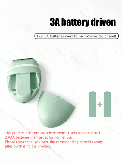 جهاز إزالة الشعر الكهربائي للنساء، ماكينة قص الشعر متعددة الاستخدامات تعمل بالبطارية، ذات 3 رؤوس شفرة، حلاقة بدون ألم، قابل للفصل والغسيل، سهل الاستخدام، محمول صغير، مناسب لتحت الإبط والجسم والساقين ومنطقة البكيني وشعر الجسم بالكامل