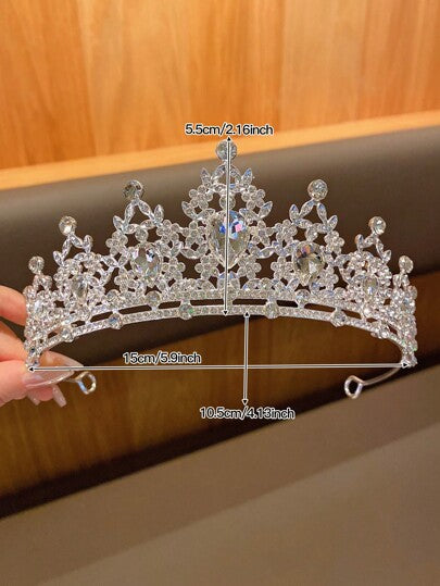 1 قطعة إكسسوار شعر على شكل تاج موضة مناسب للعروض والأعياد