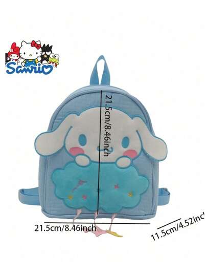 Sanrio حقيبة خفيفة متعددة الاستخدامات للتسوق والحفلات بتصميم كارتوني لطيف يظهر قطة سوداء ميلودي قابلة للعكس للاستخدام الخارجي اليومي أو كحقيبة للوجبات الخفيفة، حقيبة ظهر كلب كانيلا مع أشرطة كتف قابلة للتعديل من هالو كيتي