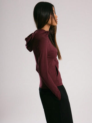 Musera Sport معطف جاكيت مزود بغطاء قبعة محكوم الذيل مزود بسحاب، للياقة البدنية، بادل، تنس، وبيكل بول