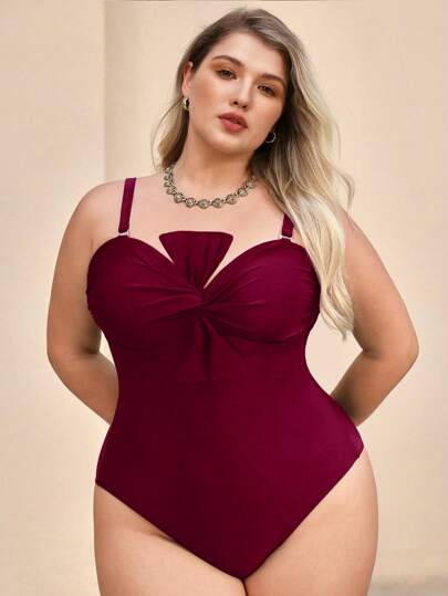 Swim Oasis مجموعة قطعتين مقاسات كبيرة للنساء: بدلة سباحة قطعة واحدة بلون قطعة والتنورة المطبوعة بالزهور فوقها، مناسبة للاستخدام الكاجوال في العطلات الصيفية والأعياد على الشاطئ