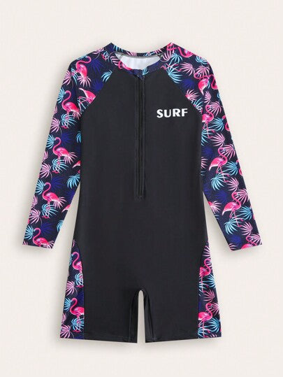 مايوه أولادي بدلة السباحة للمراهقين الصبية أحادية القطعة بطبعات و رقعات جديدة