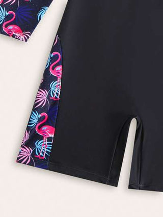 مايوه أولادي بدلة السباحة للمراهقين الصبية أحادية القطعة بطبعات و رقعات جديدة