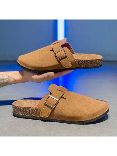 احذية شاطئية جديدة موضة ربيع وصيف 2025، صنادل مفتوحة الأصبع، خفيفة الوزن وقابلة للتنفس بتصميم مناسب للأزواج، من مادة البولي يوريثان، لارتداء لخارج المنزل، بطراز عربي، مقاومة للانزلاق ومتينة، باللون الأسود والخاكي والبني، بنمط ملون عشوائي مزين بالحياكة