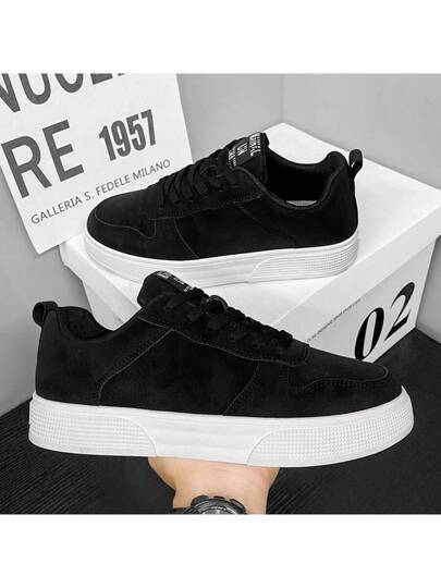 أحذية تزلج صلبة باللون الجاد للرجال لعام 2025، أحذية رياضية مريحة مانعة للانزلاق بسُمك في الوَحْدَة والسحّابة، مناسبة للأنشطة الخارجية، أحذية رجالية مقاسات كبيرة من 39 إلى 48