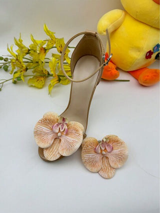 زخارف أحذية رقيقة عالية الجودة بتصميم أغشية مقلدة من الفراشات والبتلات قابلة للفصل