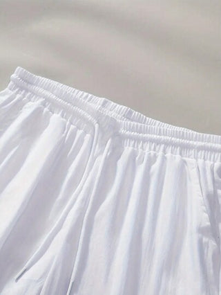 بنطلون كاجوال بجيوب للرجال بخصر مخصر بسحاب