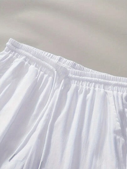 بنطلون كاجوال بجيوب للرجال بخصر مخصر بسحاب