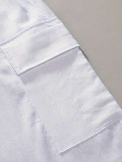 بنطلون كاجوال بجيوب للرجال بخصر مخصر بسحاب