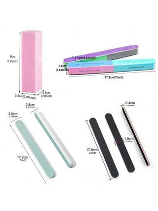 20قطعة/مجموعة، طقم ملف الأظافر وكتلة الصقل، أدوات مانيكير محترفة، كتل تلميع وصنفرة الأظافر، طقم أدوات العناية بالأظافر لتلميع طلاء الجل