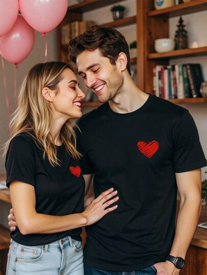 Manfinity Homme تي شيرت تي شيرت قصير الأكمام كاجوال للرجال، بسيط وعصري للارتداء اليومي ، كهدية لعيد الحب