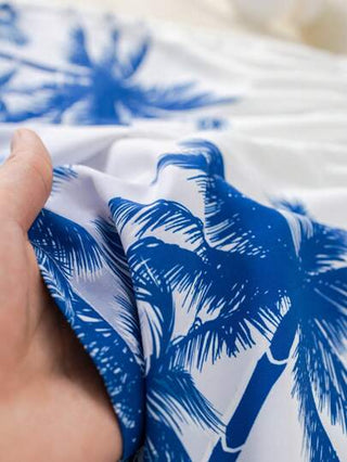 مايوه أولادي شورتات بحر للأطفال/المراهقين البنين ذات حبال أو سحابات قابلة للضبط بطبعات أشجار نخيل مريحة وريشية