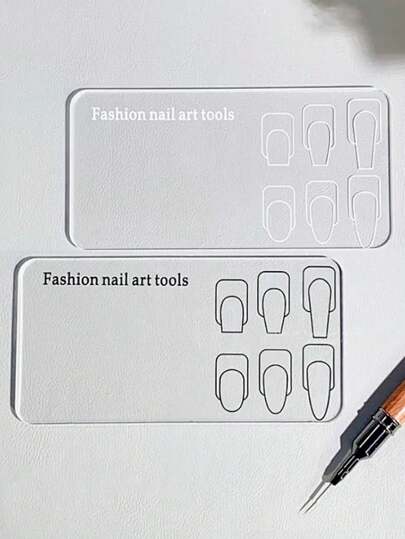 قاعدة تدريب الأظافر - قاعدة شفافة قابلة لإعادة الاستخدام ، قوالب أظافر للمبتدئين ، خالية من الروائح ، أدوات سميكة للتصميم مع الاكسسوارات