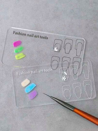 قاعدة تدريب الأظافر - قاعدة شفافة قابلة لإعادة الاستخدام ، قوالب أظافر للمبتدئين ، خالية من الروائح ، أدوات سميكة للتصميم مع الاكسسوارات