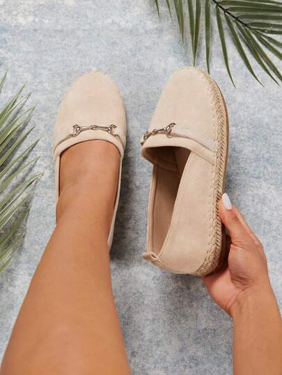 SHUZIA صنادل النساء أنيقة غير رسمية مريحة ذات أصابع مستديرة