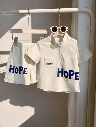 طقم قميص وشورت للأولاد بطباعة حرفية كاجوال، أكمام قصيرة، قطعتان، أسلوب خدمي عصري، مناسب لملابس الأطفال، ملابس الأطفال الصغار، العودة إلى المدرسة، حفلات أعياد الميلاد، الارتداء اليومي، المدرسة، السفر، الرياضة، الربيع والصيف