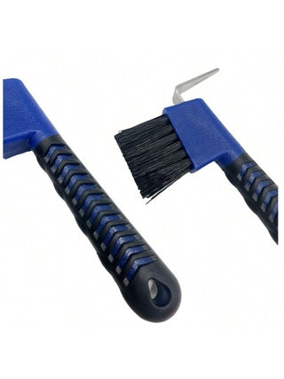 طقم أدوات تنظيف و عناية بحوافر الحيوانات: (خطاف حافر، جهاز تنظيف الحافر، فرشاة تنظيف الحافر)