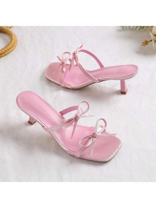 أحذية كعب عالي نسائية، بتصميم أنيق للحفلات والعطلات، باللون البوردو مع تفصيلة فيونكة، أحذية فستان لحفلات أو مناسبات رسمية