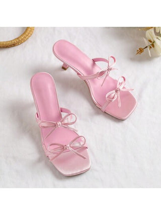 أحذية كعب عالي نسائية، بتصميم أنيق للحفلات والعطلات، باللون البوردو مع تفصيلة فيونكة، أحذية فستان لحفلات أو مناسبات رسمية