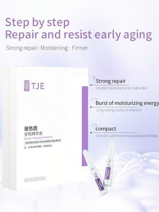TJE مجموعة 28 حبة*1.5مل، جوهر أمبولة تي جي إي بوسون، بمكونات طبيعية لشد البشرة وترطيبها ومنع الشيخوخة والتجاعيد