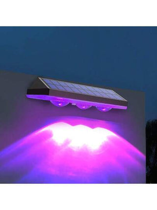 ضوء حديقة خارجي عالي السطوع ب- 4 مصابيح LED ب- 9 أوضاع إضاءة للفيلا والجدار والسياج والممر والسلالم والجدران الخارجية والحديقة واللاندسكيب والتراس، إضاءة جدارية ملونة