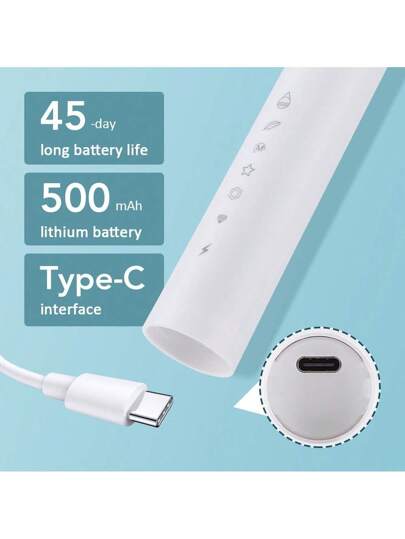 Hailicare فرشاة أسنان كهربائية للكبار - 6 أوضاع مسبقة الضبط، 15000 حركة ذبذبة في الدقيقة، مقاومة للماء IPX67، شعيرات أمريكية، حماية أسنان ذكية، محرك مستورد