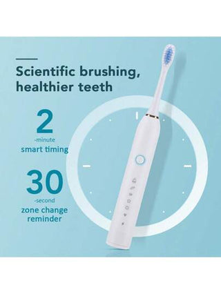 Hailicare فرشاة أسنان كهربائية للكبار - 6 أوضاع مسبقة الضبط، 15000 حركة ذبذبة في الدقيقة، مقاومة للماء IPX67، شعيرات أمريكية، حماية أسنان ذكية، محرك مستورد