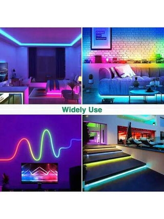 أضواء شريط نيون LED قوسي RGB - جهاز تحكم عن بعد 44 مفتاح، مرن، يعمل بالطاقة عبر USB، جو متغير الألوان لديكور غرفة النوم والأماكن الخارجية، سهل التركيب، موفر للطاقة، إضاءة ليلية، أضواء ليد، إضاءة ليد