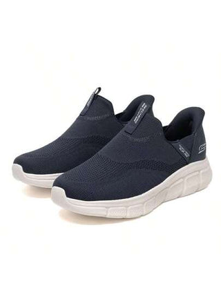Skechers أحذية رياضية كاجوال سهلة الارتداء للرجال من سلسلة BOB'SMENS وأحذية للمشي 118315-NVY
