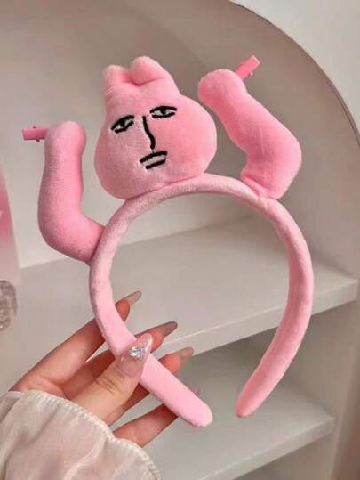 قطعة واحدة شريط رأس أذن أرنب وردي، إكسسوار شعر مضحك، إكسبوزة فوتوغرافية، لربيع/صيف المنتجات الجديدة، شريط شعر، حزام للرأس